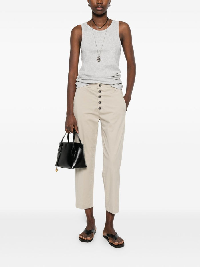Dondup Jeans Beige Donna Bottoni a Vista 1