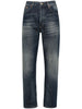 Dondup Jeans Blu Donna Gamba Dritta Sbaffature 5