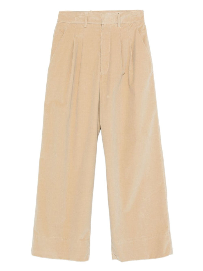 Dondup Pantalone Beige Donna Doppia Pince 1