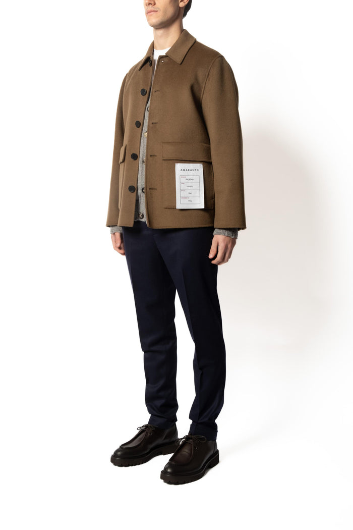 Amaranth Green Coat Men 3