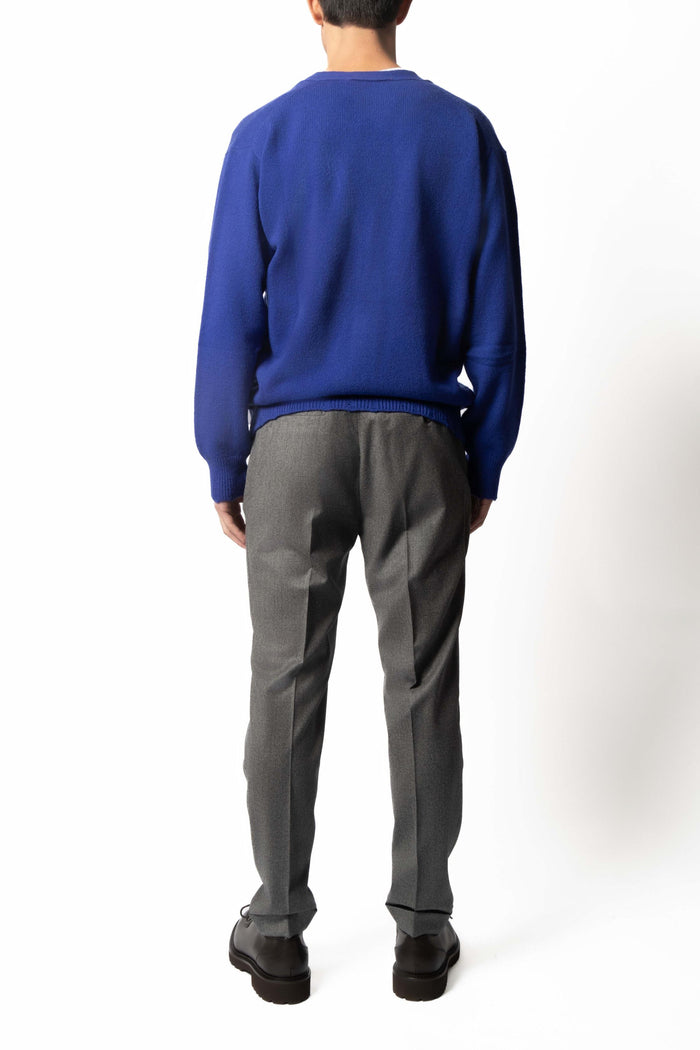 Amaranto Cardigan Blu Uomo con Bottoni 3