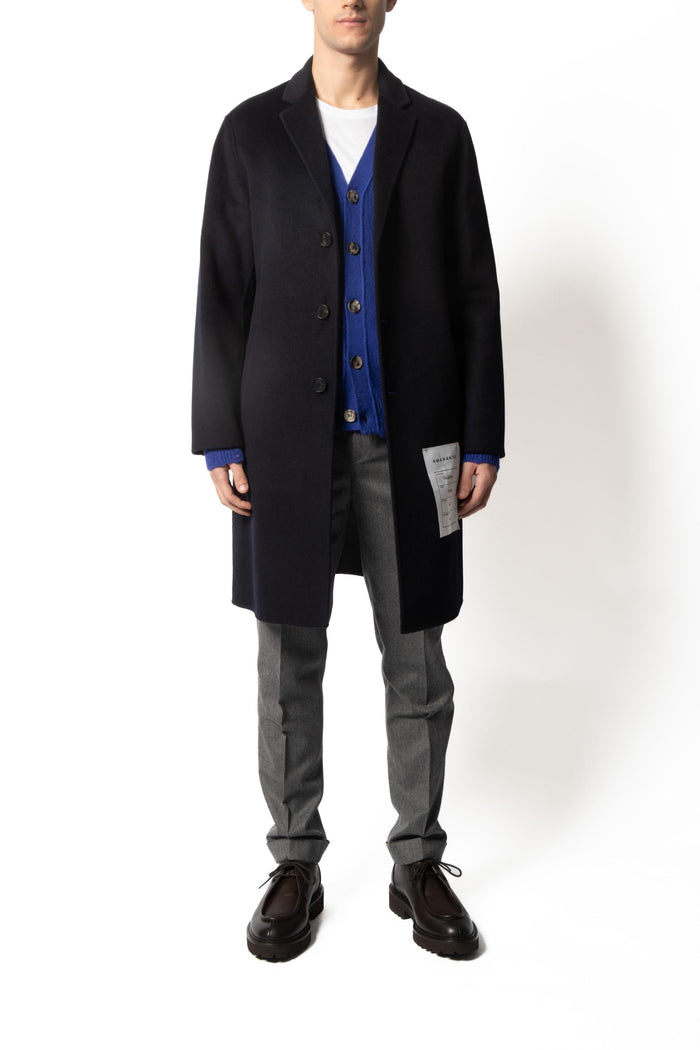 Amaranto Cappotto Blu Uomo Monopetto Slim 4