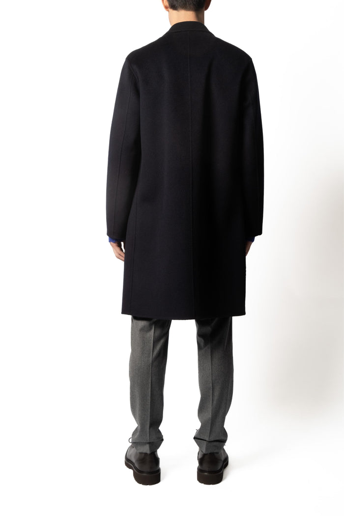 Amaranto Cappotto Blu Uomo Monopetto Slim 3