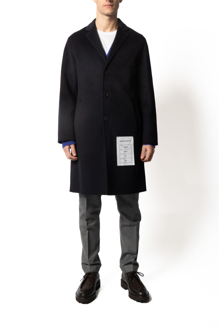 Amaranto Cappotto Blu Uomo Monopetto Slim 1