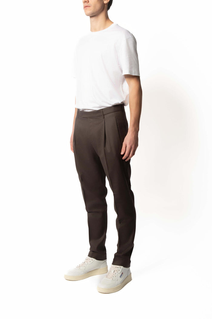 Berwich Pantaloni Marrone Uomo Retro 2