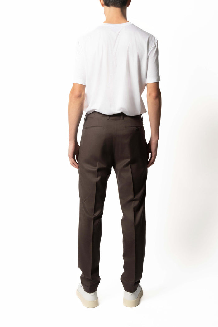 Berwich Pantaloni Marrone Uomo Retro 3