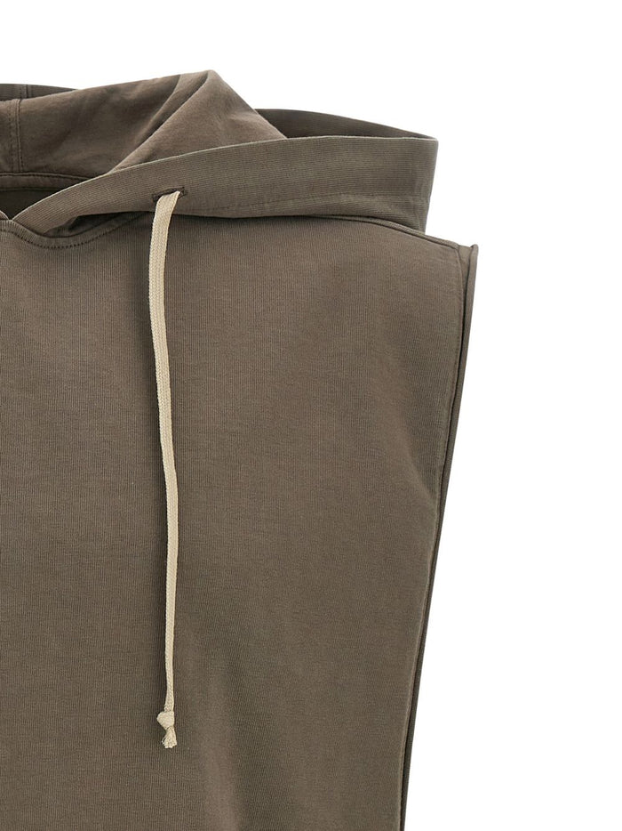 Rick Owens Drkshdw Top Smanicato Uomo Marrone 4