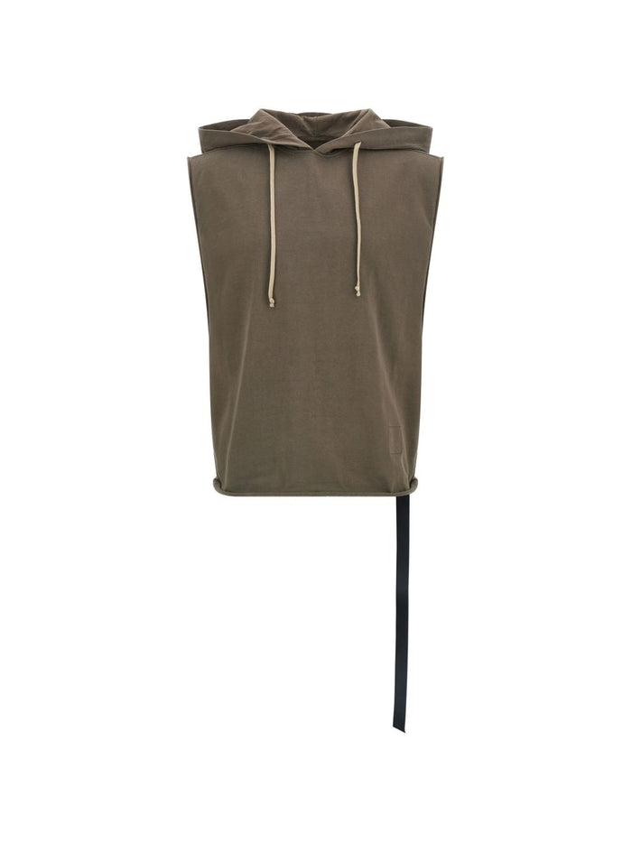 Rick Owens Drkshdw Top Smanicato Uomo Marrone 1