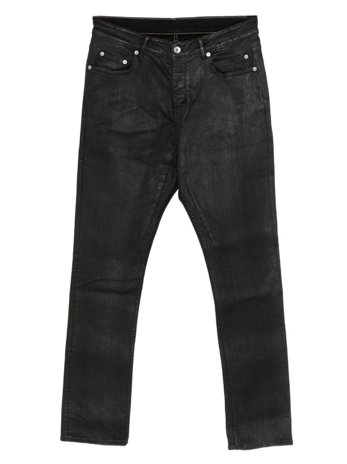 Rick Owens Drkshdw Jeans Nero Uomo con Bottoni 5