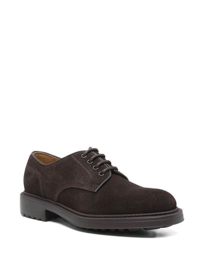 Doucal's Scarpe Marrone Uomo Derby Scamosciate 4