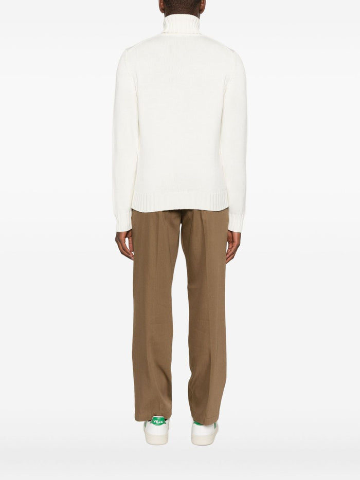 Filippo De Laurentis Maglia Bianco Uomo Collo Alto 3