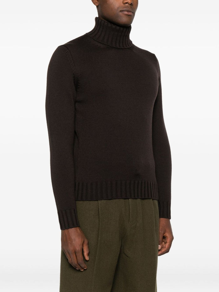 Filippo De Laurentis Maglia Marrone Uomo Collo Alto 1