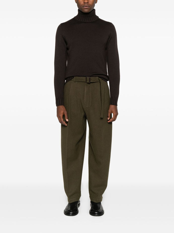 Filippo De Laurentis Maglia Marrone Uomo Collo Alto 2