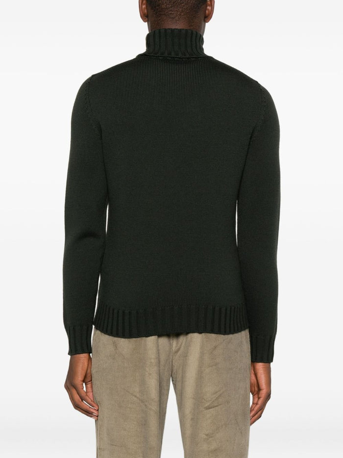 Filippo De Laurentis Maglia Verde Uomo Collo Alto 3