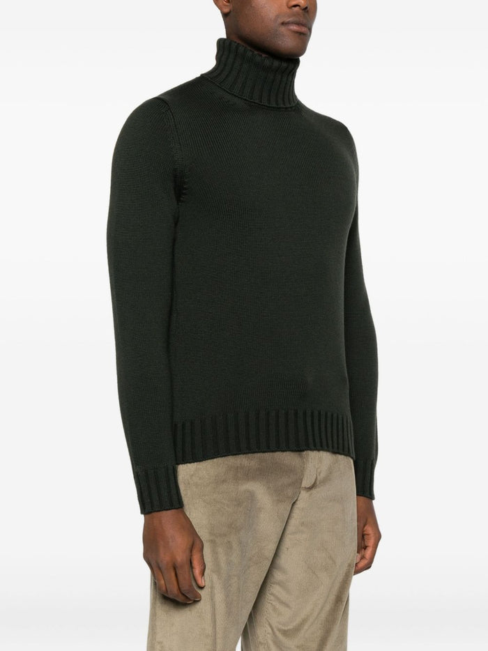 Filippo De Laurentis Maglia Verde Uomo Collo Alto 1