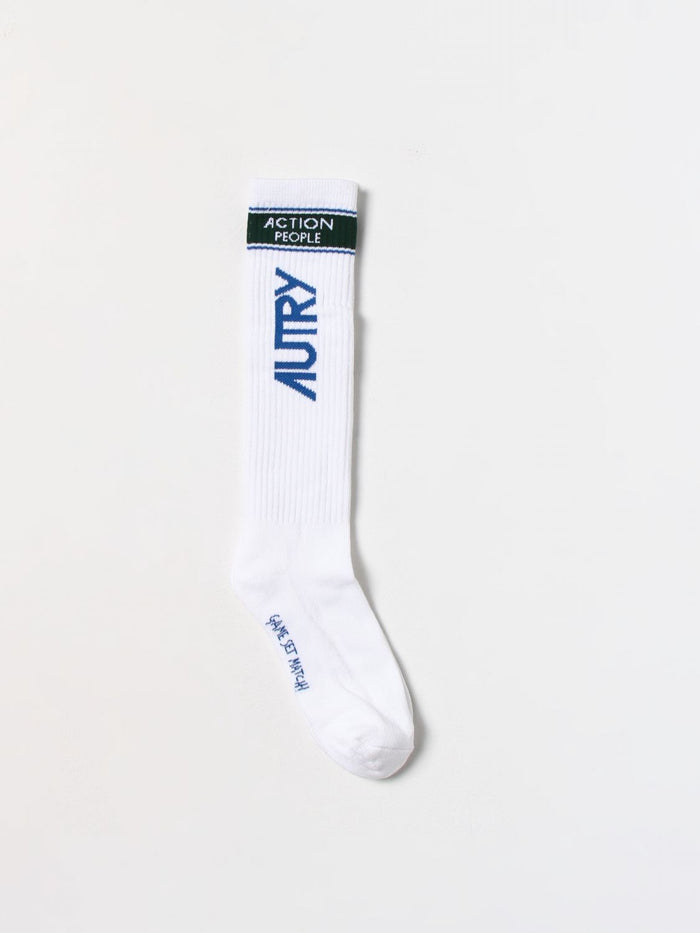 Unisex White Socks in Black and White Style FW23 1