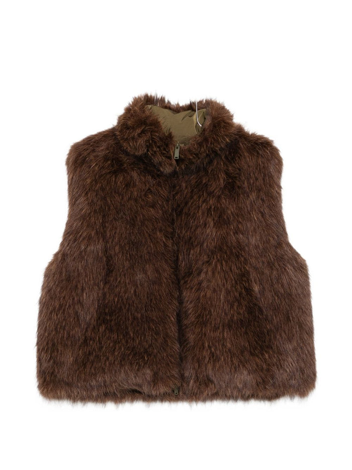 Eleh Gilet Marrone Donna 1