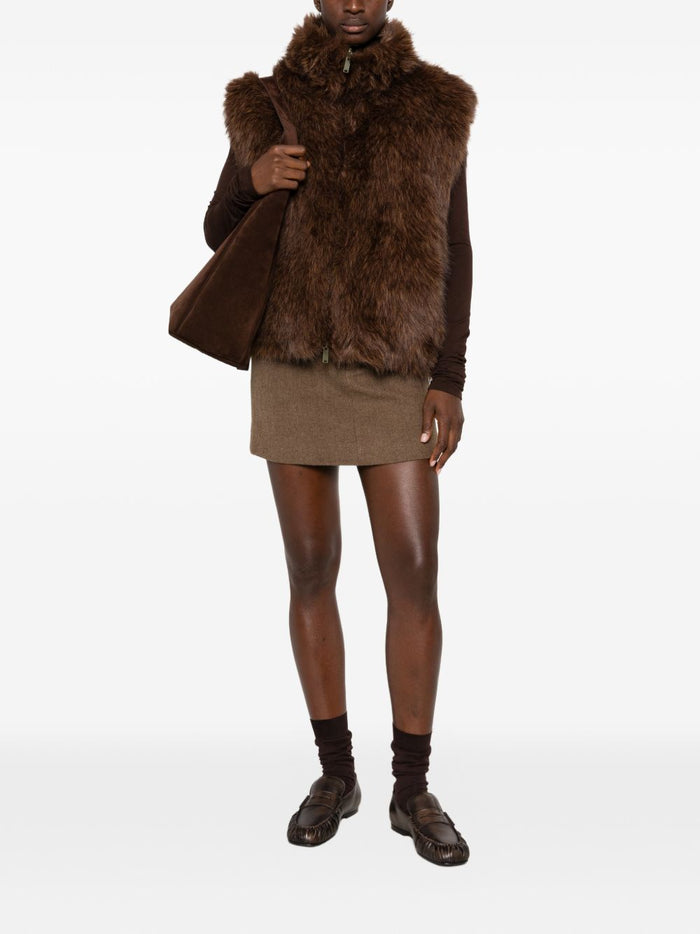 Eleh Gilet Marrone Donna 5
