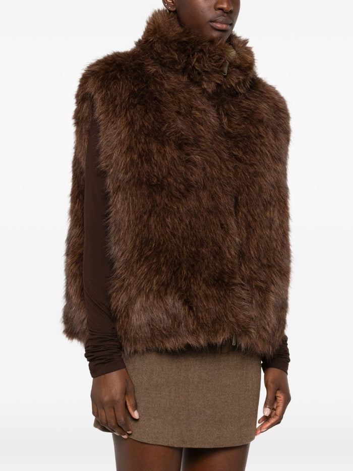 Eleh Gilet Marrone Donna 6