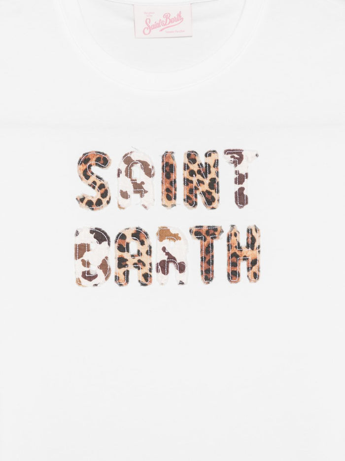 Mc2 Saint Barth T-shirt Emilie Animalier Donna Bianco 3