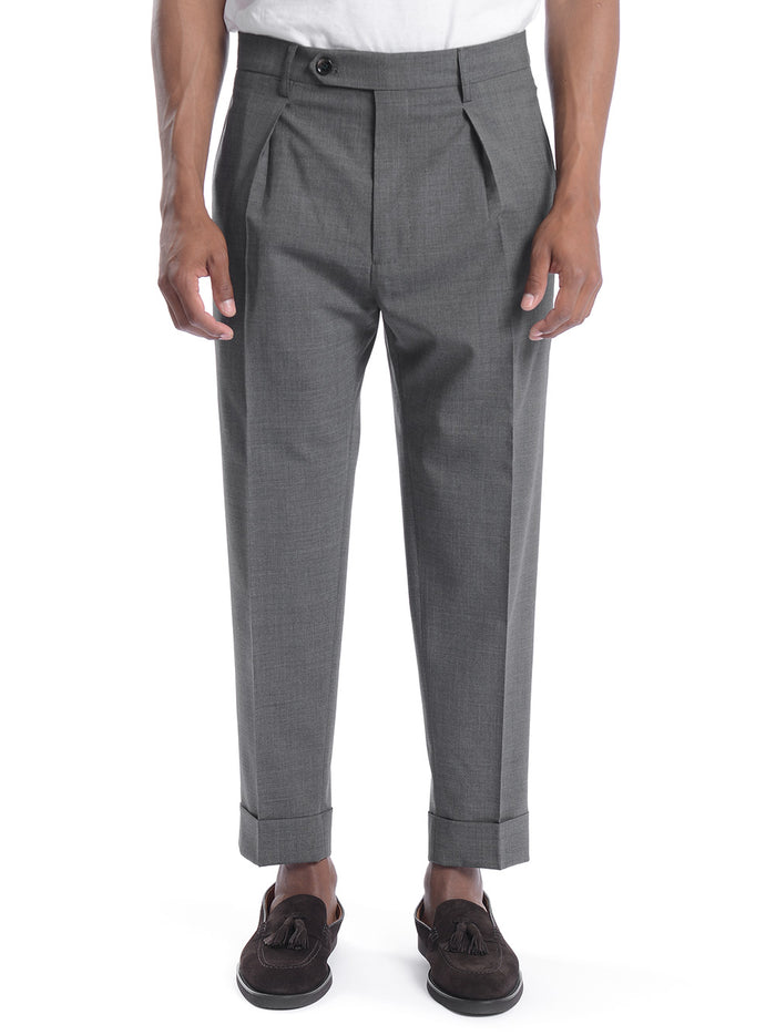 Berwich Chiaia Uomo Pantalone Grigio Fumo 1