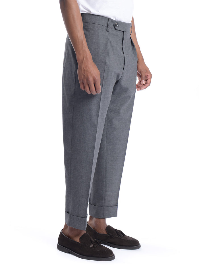 Berwich Chiaia Uomo Pantalone Grigio Fumo 3