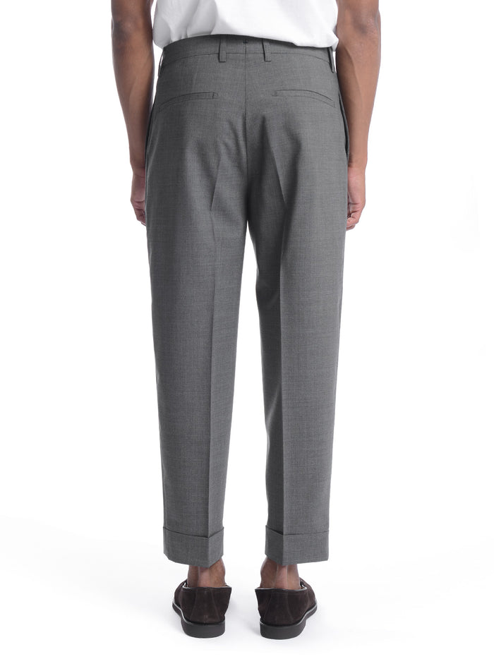 Berwich Chiaia Uomo Pantalone Grigio Fumo 4