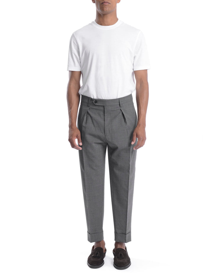 Berwich Chiaia Uomo Pantalone Grigio Fumo 2