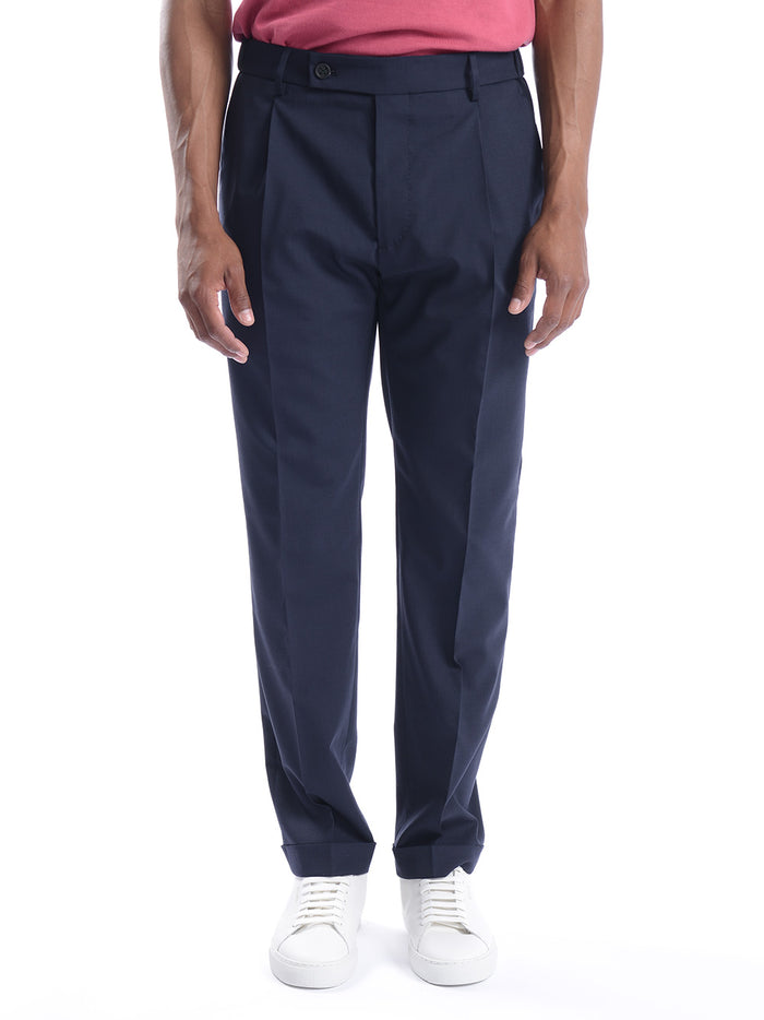 Berwich Retro Uomo Pantalone Navy 1
