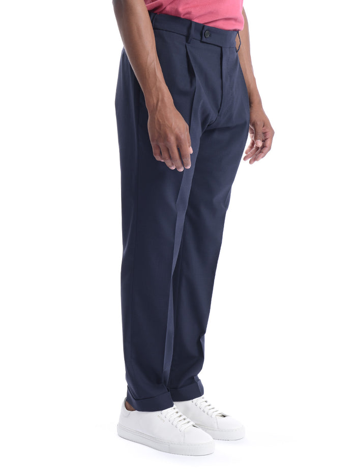 Berwich Retro Uomo Pantalone Navy 3
