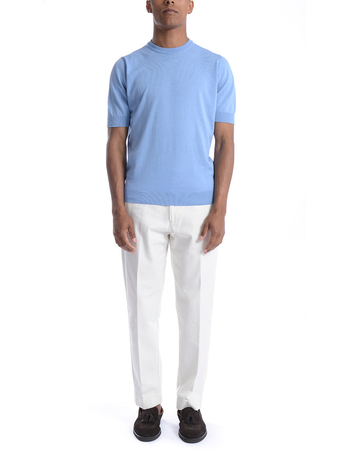 Filippo De Laurentis Uomo Maglia Azzurro Girocollo 2