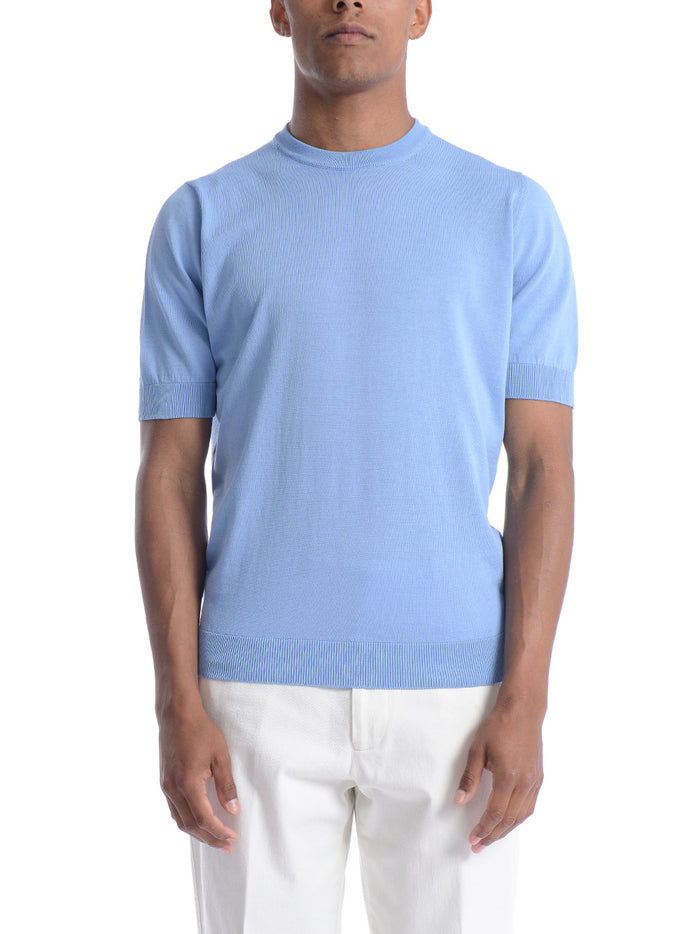 Filippo De Laurentis Uomo Maglia Azzurro Girocollo 1