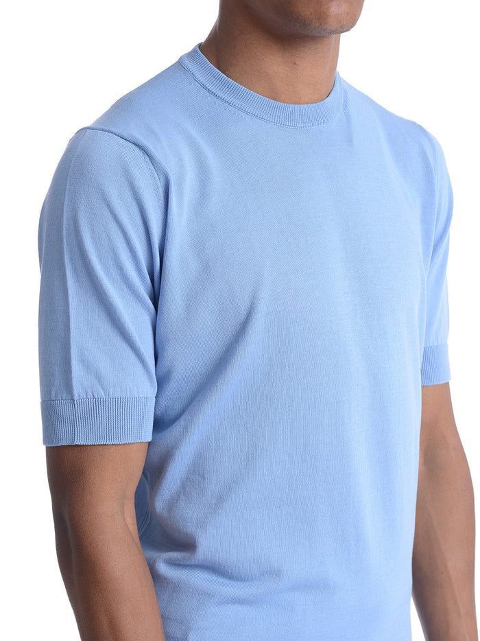 Filippo De Laurentis Uomo Maglia Azzurro Girocollo 5