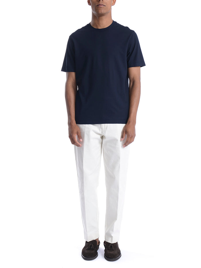 Filippo De Laurentis Uomo T-shirt Blu Crepe 1