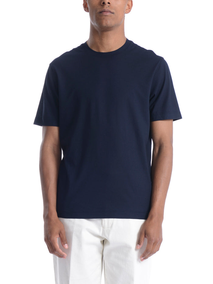 Filippo De Laurentis Uomo T-shirt Blu Crepe 2