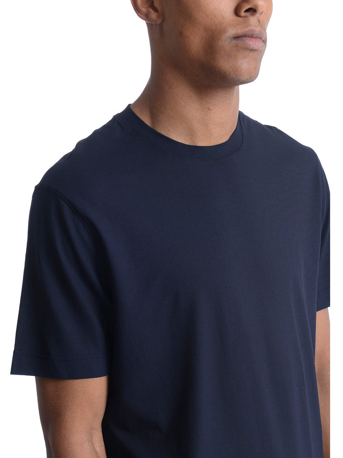 Filippo De Laurentis Uomo T-shirt Blu Crepe 5