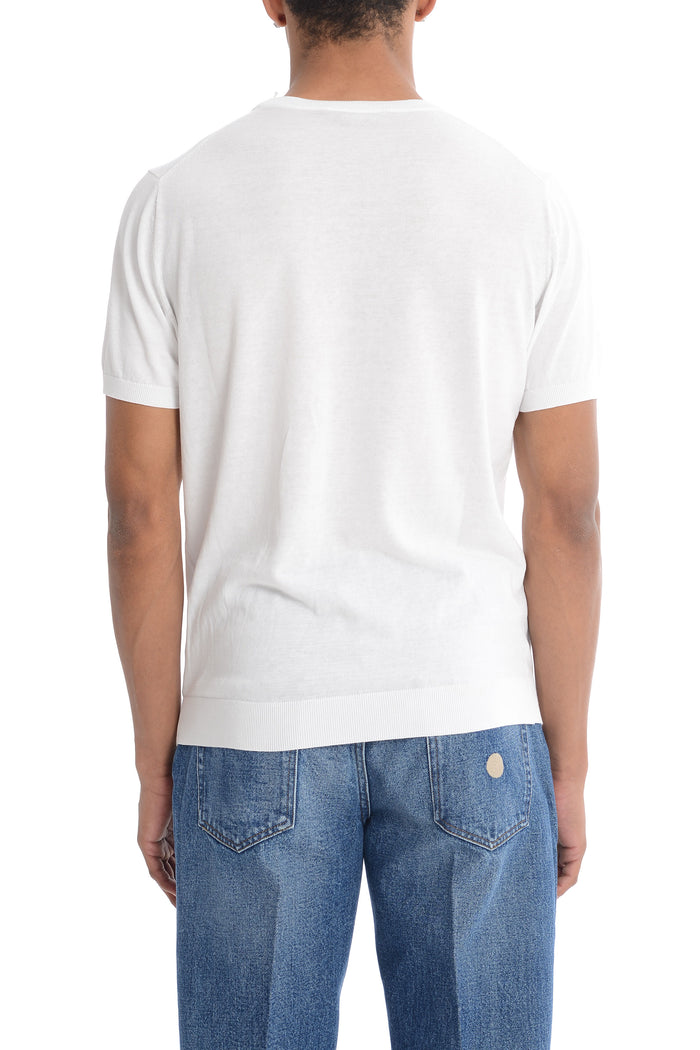 Kangra Herren-Strickpullover mit kurzen Ärmeln in Weiß 3