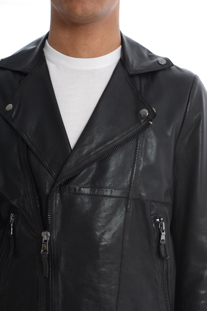 Bully Men's Black Leather Jacket 5