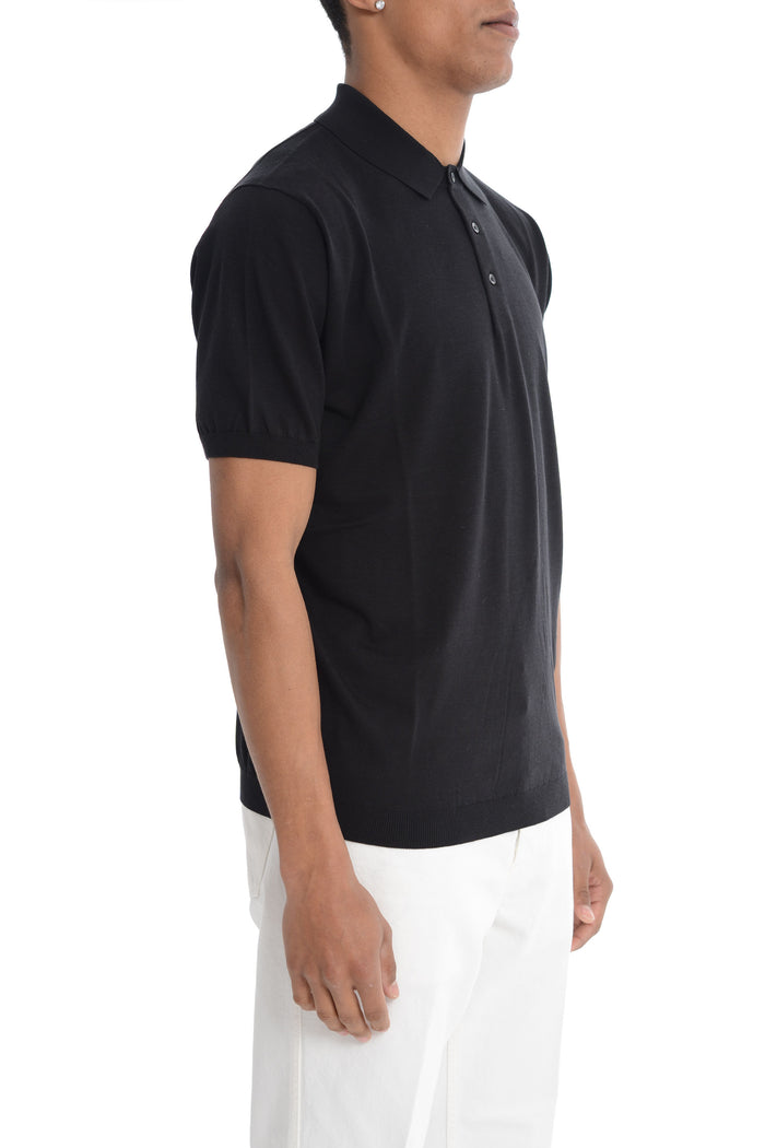 Kangra Maglia Polo Nero Uomo in Filo 2