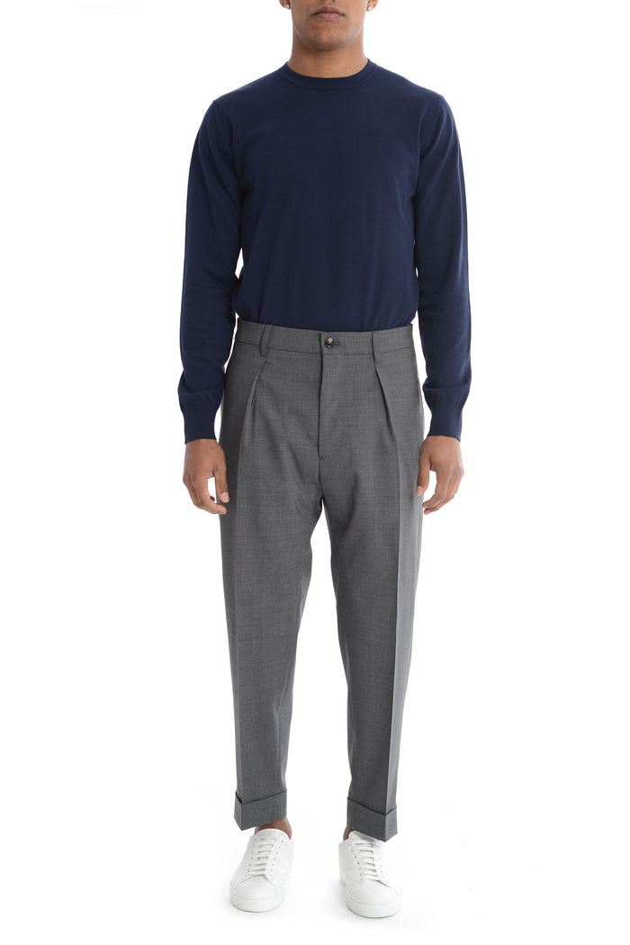 Berwich Pantalone Grigio Fumo Uomo Chiaia 1