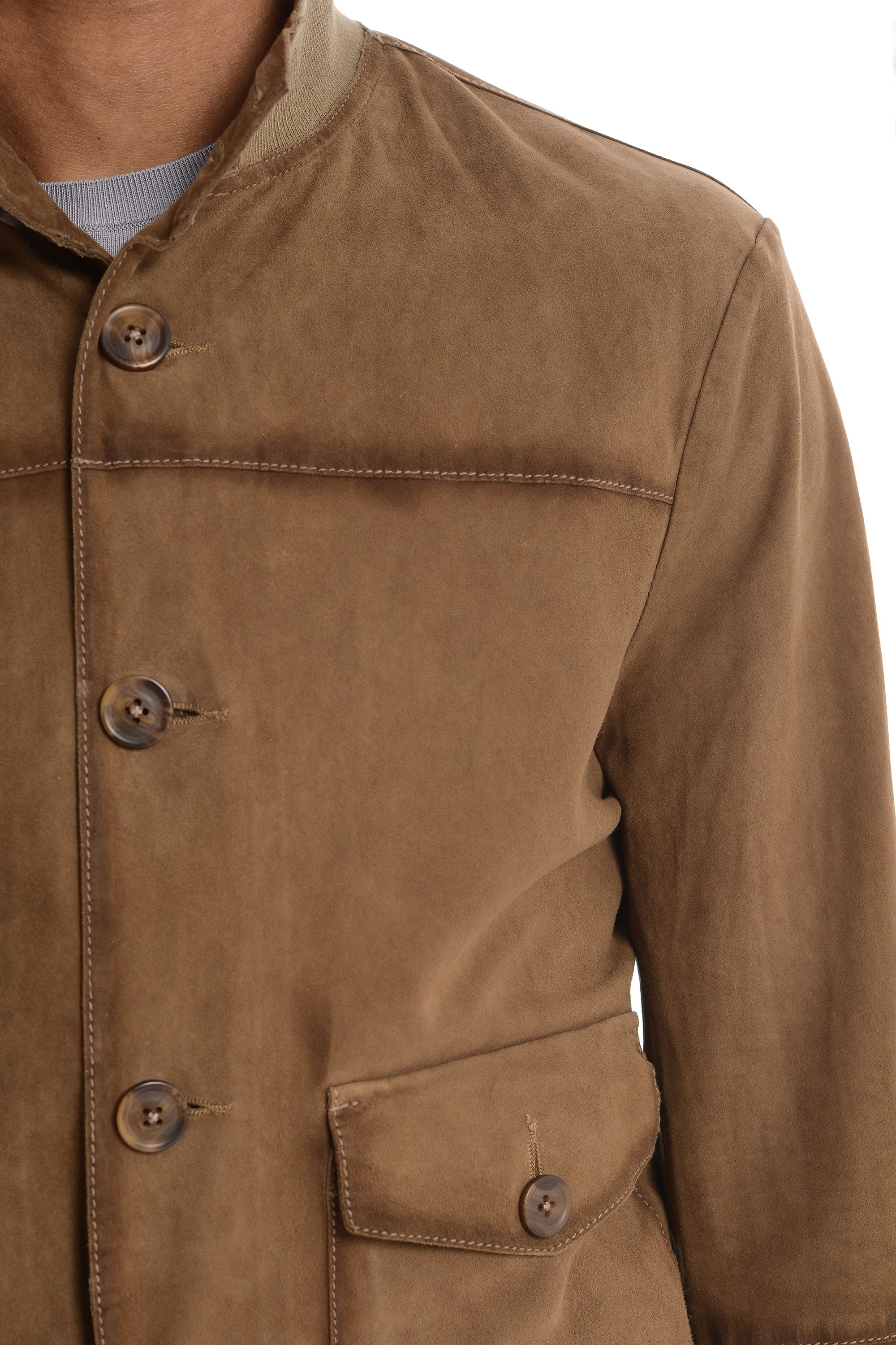 ジャケット BULLY SUEDE JACKET Bully Beige Men's Suede Jacket - Dipierro