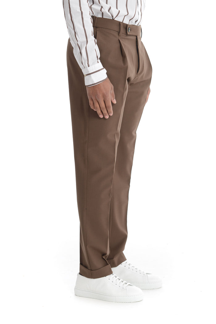 Berwich Men's Brown Trousers Retro 2