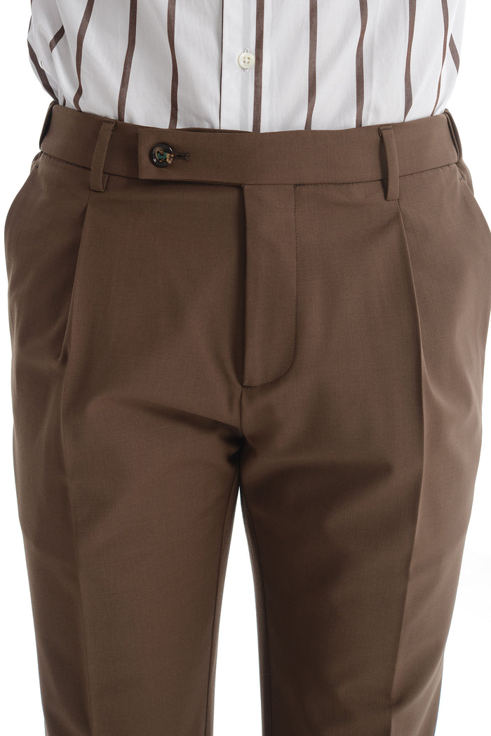 Berwich Men's Brown Trousers Retro 4