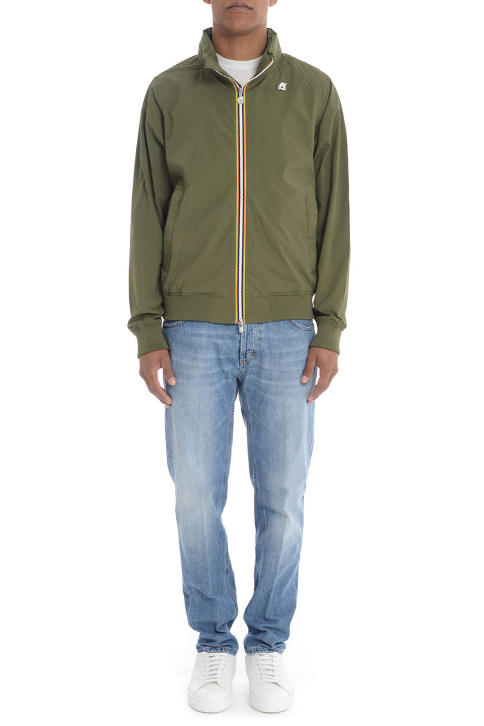 K-way Cypress Green Men's Jacket Amaury Stretch Nylon Jersey 1