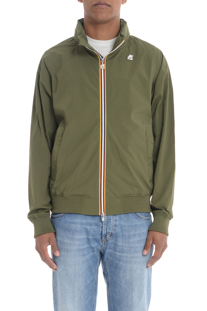 K-way Cypress Green Men's Jacket Amaury Stretch Nylon Jersey 3