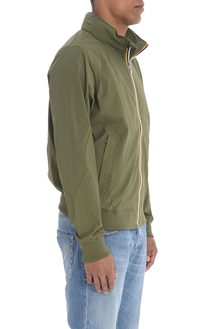 K-way Cypress Green Men's Jacket Amaury Stretch Nylon Jersey 2