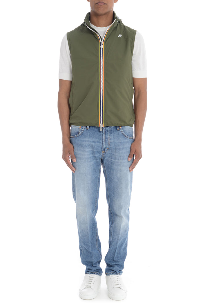 K-way Gilet Verde Cipresso Uomo Valen Stretch Dot 1