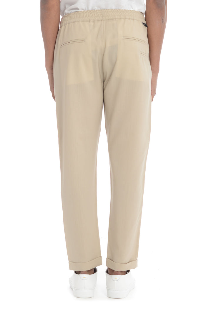 Low Brand Pantalone Beige Uomo con coulisse in vita 2