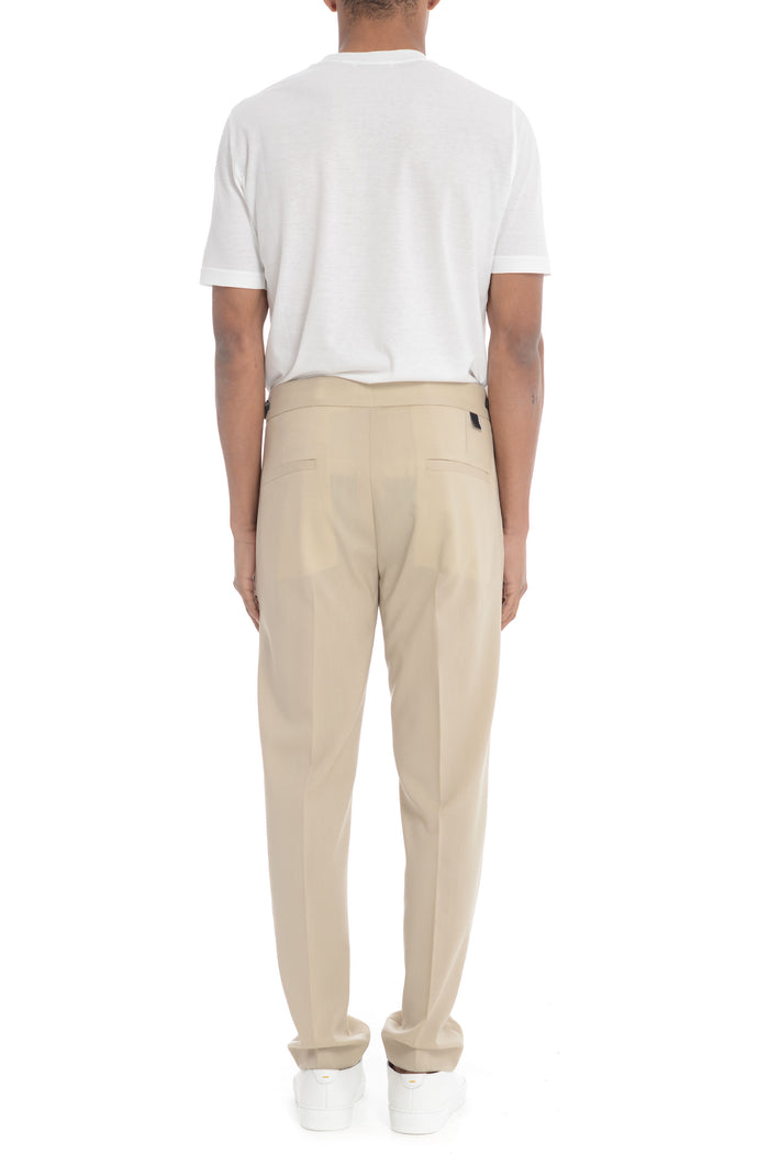 Low Brand Pantalone Beige Uomo chiusura nascosta 2