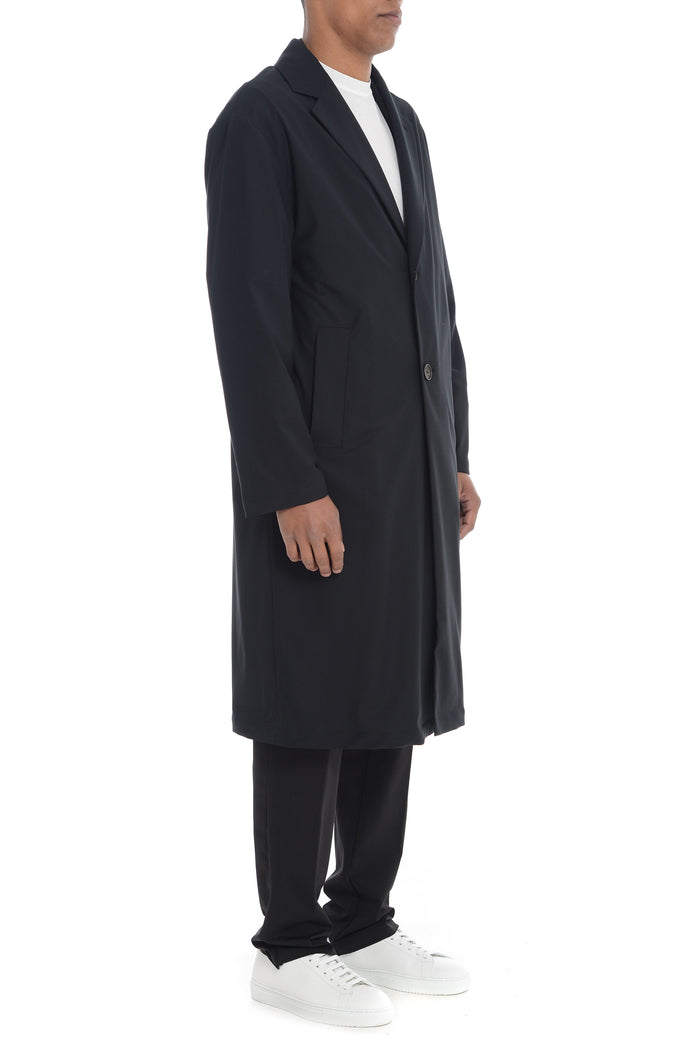 Hevo Men's Black Trench Coat Cisternino model 3